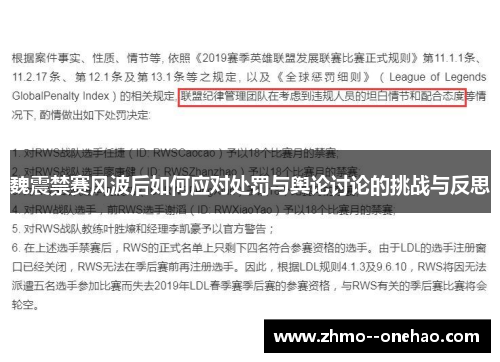 魏震禁赛风波后如何应对处罚与舆论讨论的挑战与反思